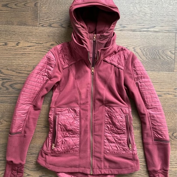Lululemon Fleecy Keen Jacket Wineberry Size 6 - Picture 1 of 4